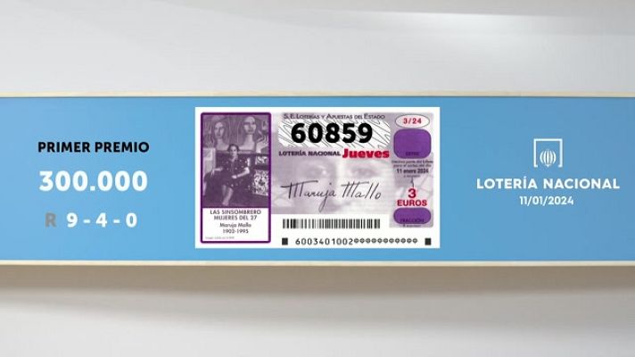 SELAE - Sorteo de la Lotería Nacional del 11/01/2023