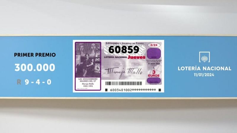 Sorteo de la Lotería Nacional del11/01/2024 - Ver ahora