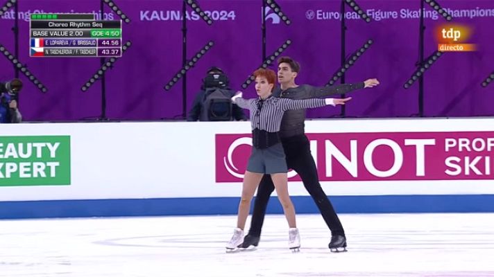 Patinaje sobre hielo - Campeonato de Europa. Danza rítmica grupo 6 y 7