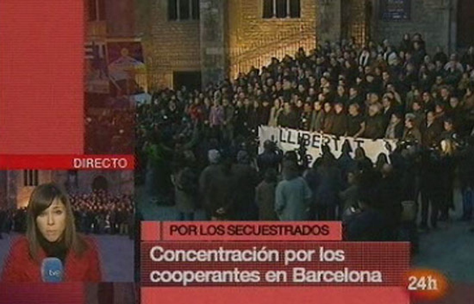 Concentracion en Barcelona para pedir la liberación de los cooperantes secuestrados | Ver