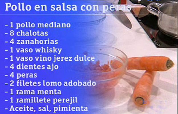 RTVE Cocina - Pollo en salsa con peras de Aragón