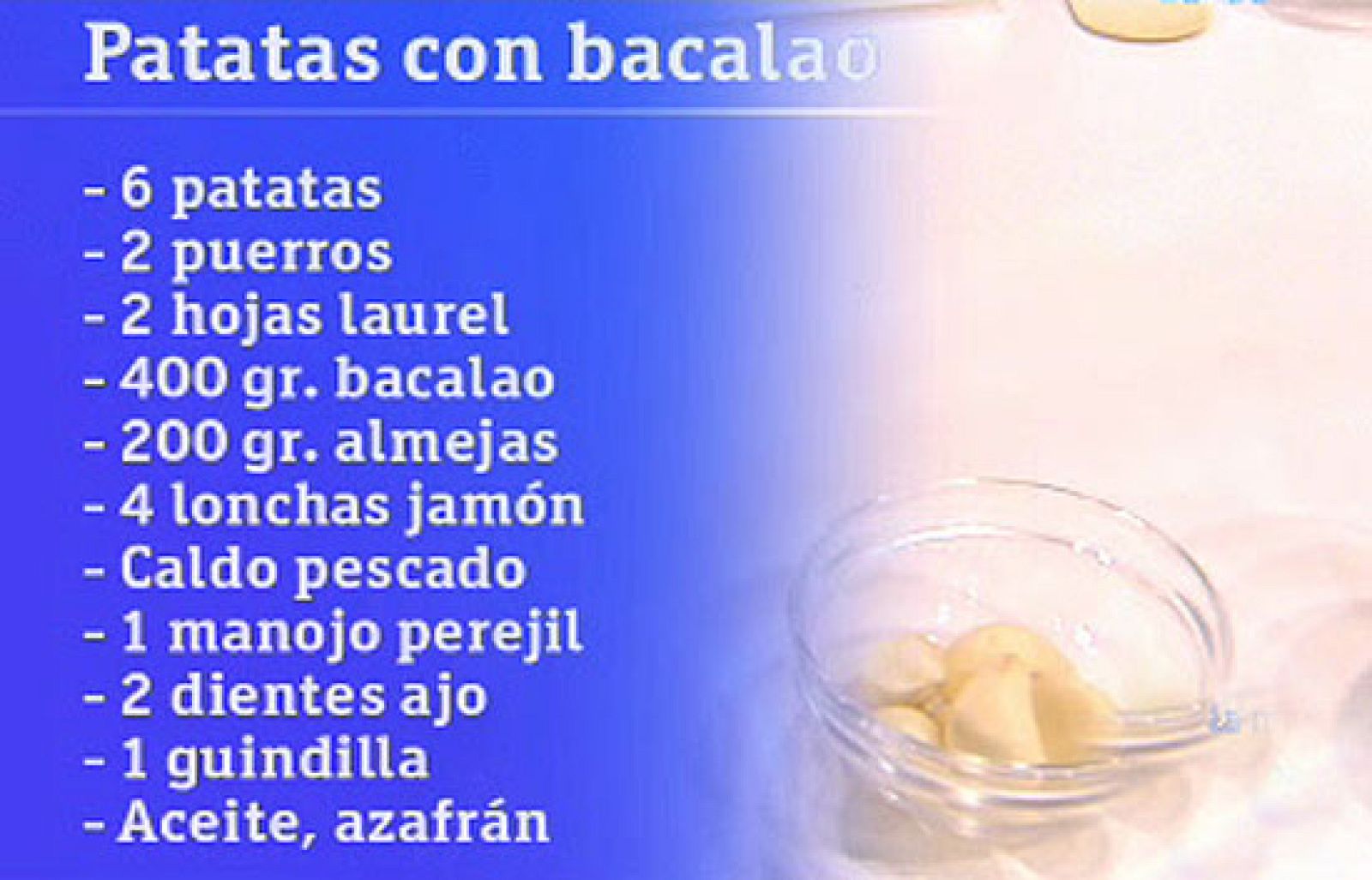 Saber cocinar - Patatas con bacalao a la vasca - RTVE Cocina | Ver