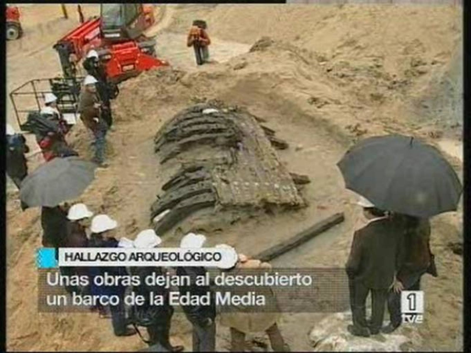 Un barco ha sido hallado en las obras de un aparcamiento en Barcelona