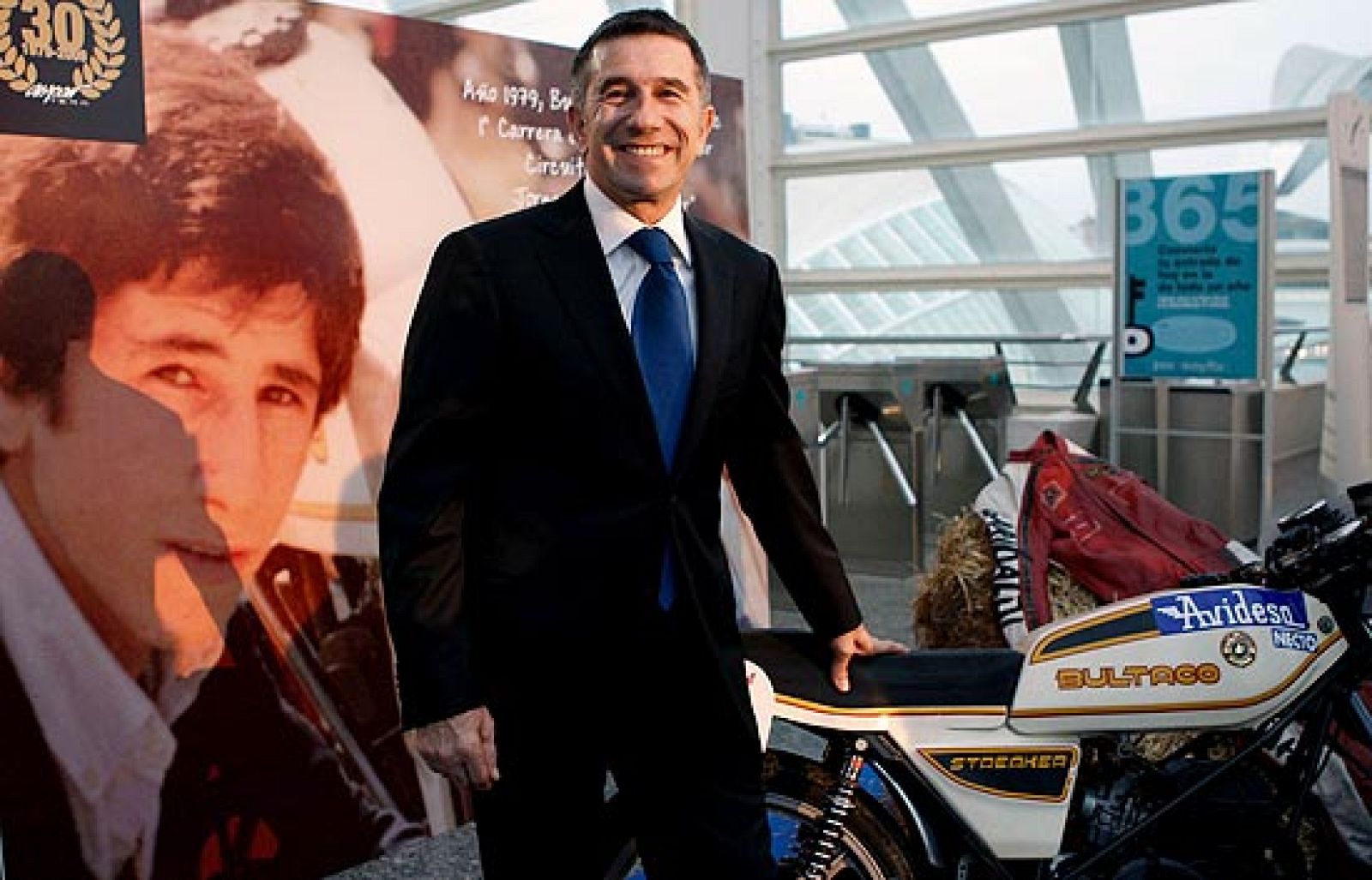 Jorge Martínez Aspar ha presentado en Valencia a su equipo, que contará con corredores en las tres categorias, 125 cc., Moto2 y MotoGP.