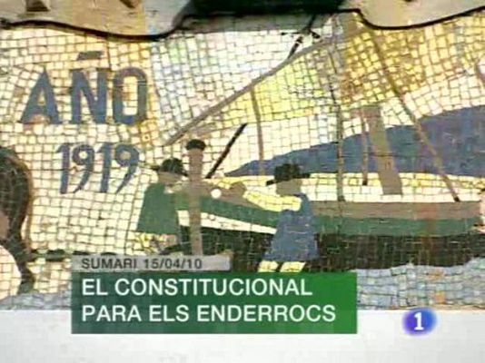 L'informatiu - Comunitat Valenciana - L'informatiu Comunitat Valenciana - 15/04/10