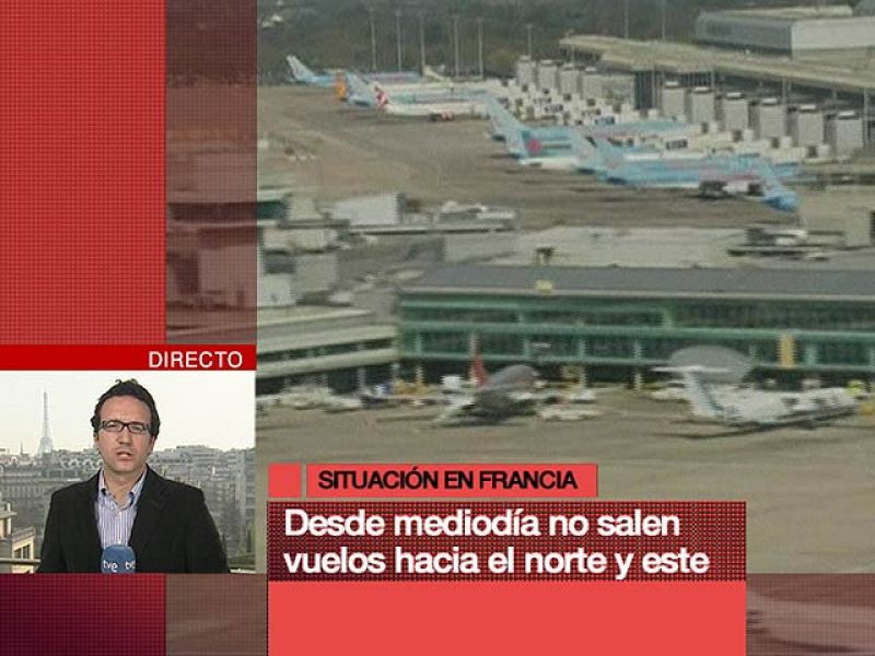 Los aeropuertos franceses afectados por la nube de ceniza