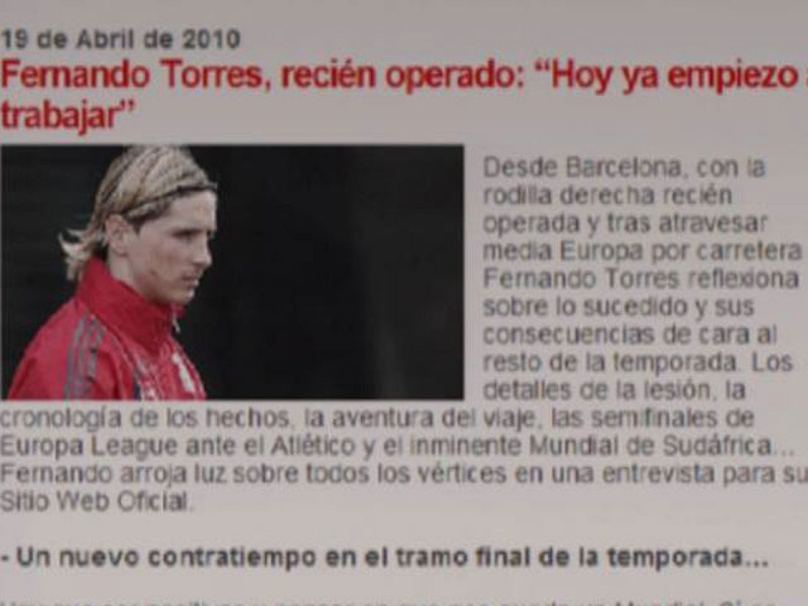 Torres estará para el Mundial | Ver