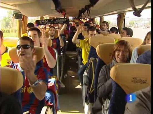 Champions League - La caravana culé llega a Milán