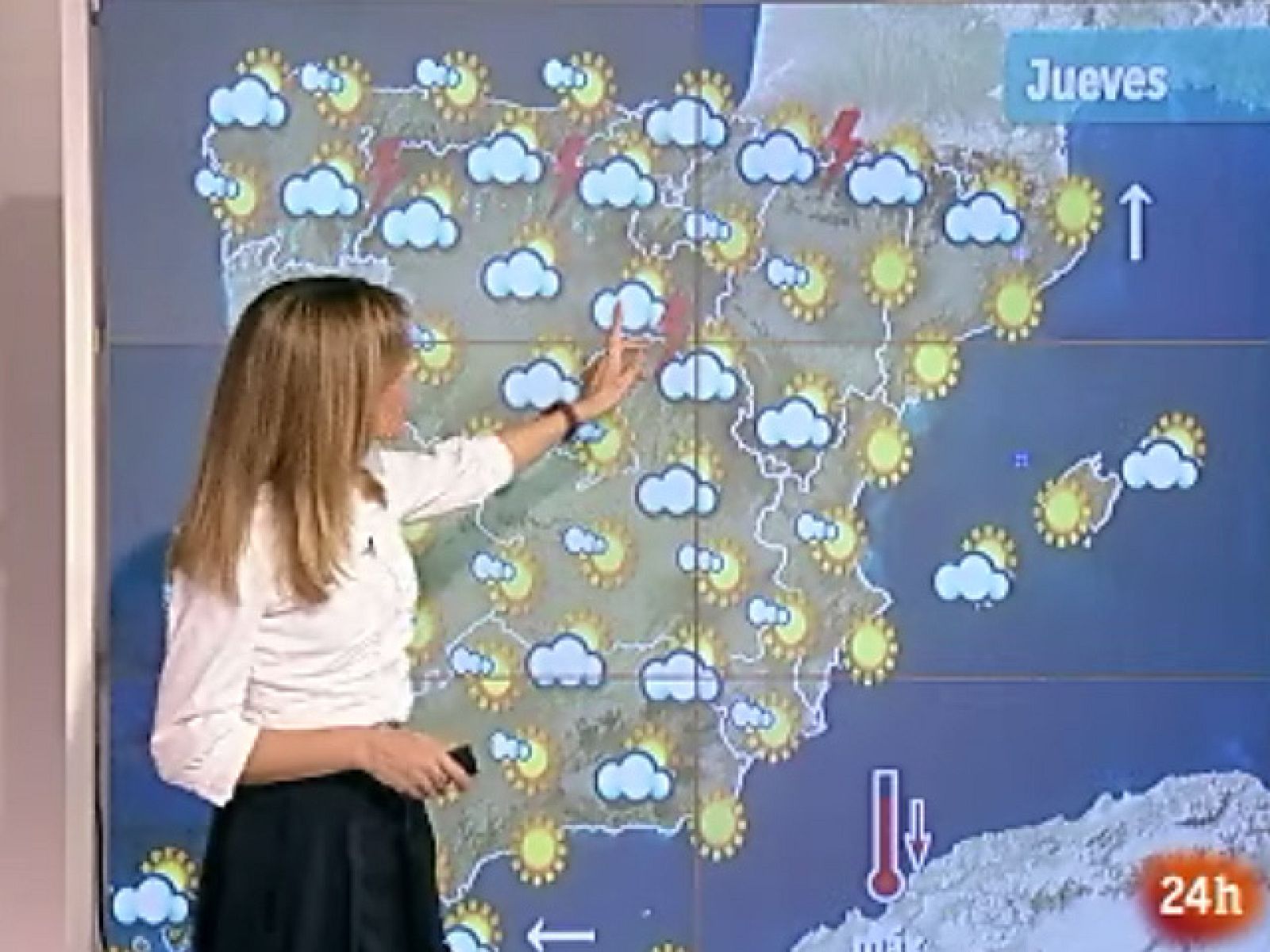 Chubascos fuertes en el Cantábrico