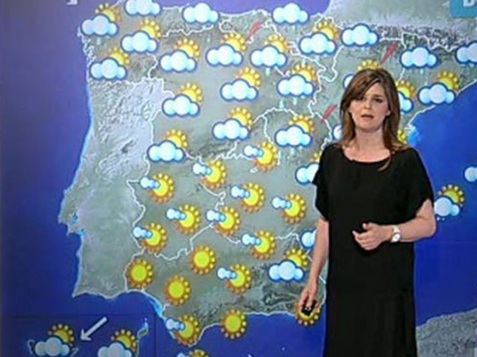 Cielos nubosos en el norte peninsular con chubascos fuertes en Cataluña