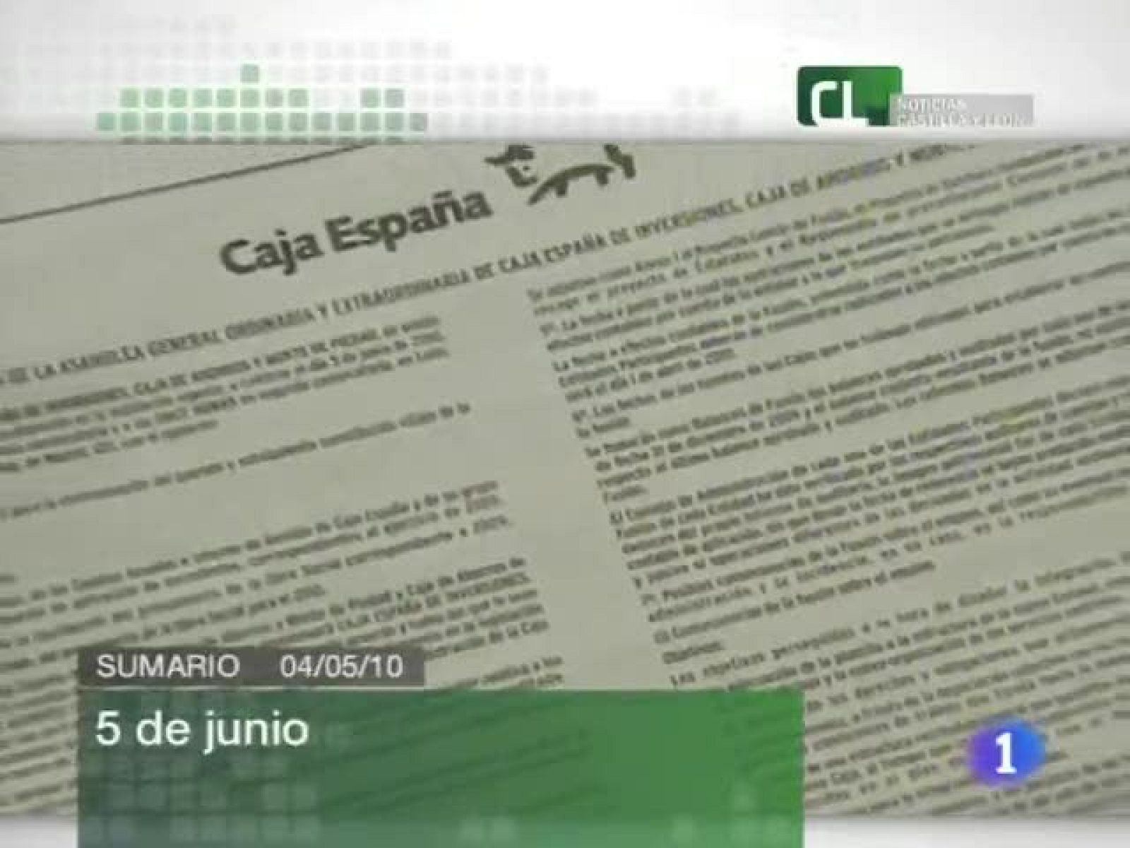 Noticias Castilla y León. Informativo Territorial de Castilla y León. (04/05/10)