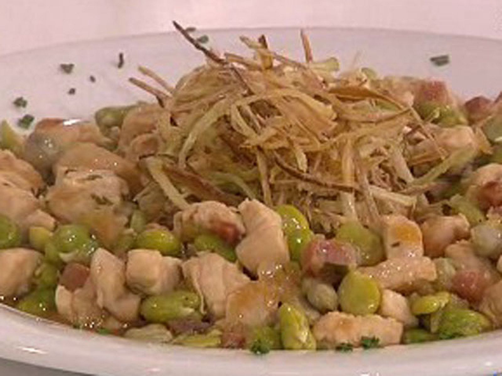 Saber Comer - Habas con pollo al cava