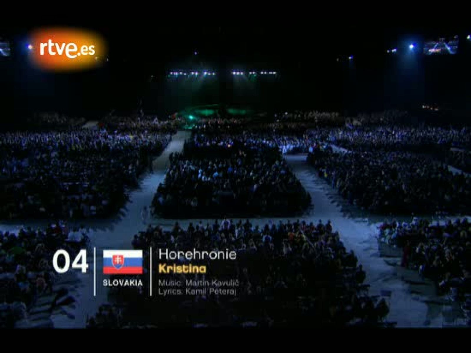 Actuación de Eslovaquia, Kristina, "Horehronie" en la primera semifinal