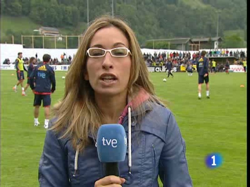 La doble jornada de entrenamiento ha sido la más intensa hasta ahora en la concentración de la selección española en Austria.