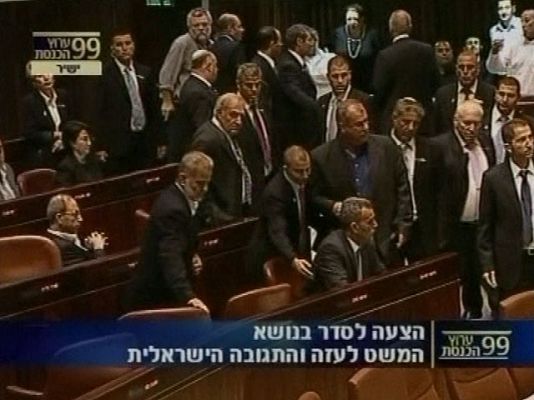  - Tensa sesión del parlamento israelí