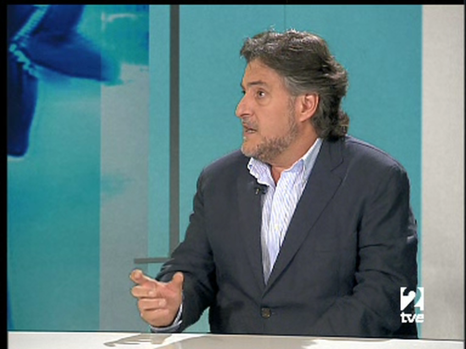 El entrenador de la selección española de baloncesto, Pepu Hernández, es entrevistado en Teledeporte 2.