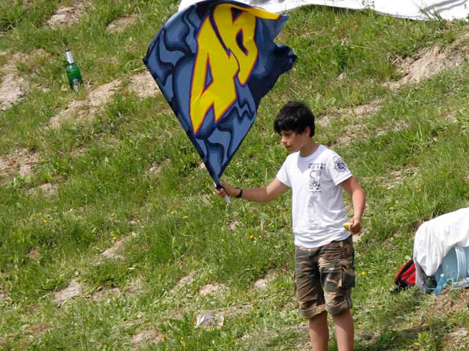 Las muestras de apoyo a Valentino Rossi se sucedieron en Mugello.