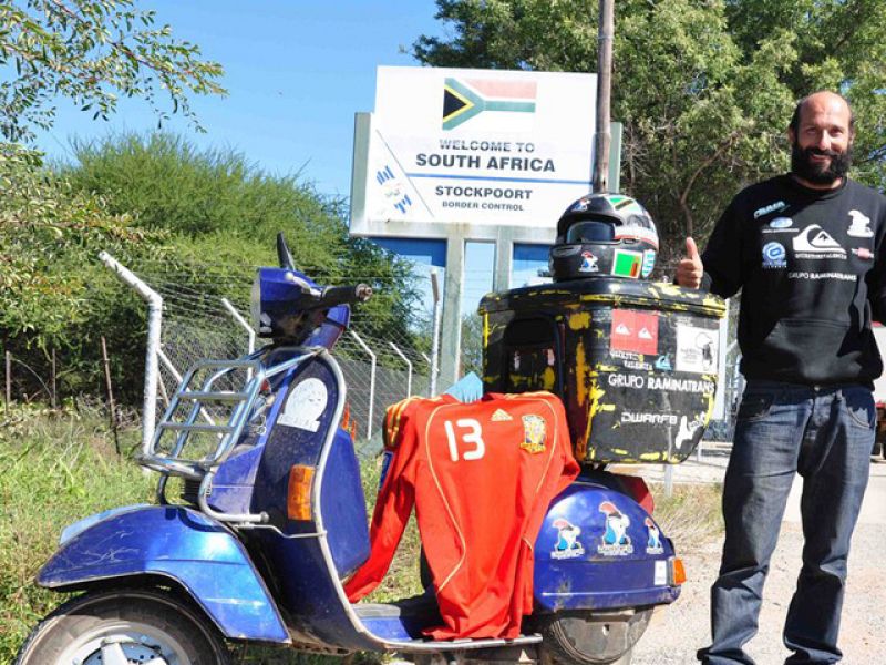 En Vespa hasta Sudáfrica