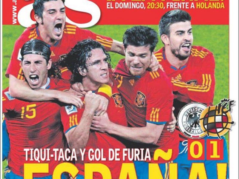 El triunfo de España ante Alemania copa todas las portadas