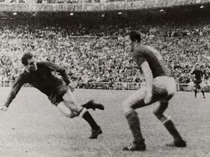Marcelino, autor del gol que dio a España la Eurocopa de 1964, vibró durante la final del Mundial.