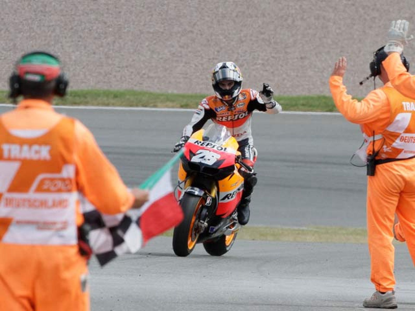 Pedrosa ha realizado una carrera soberbia en Sachsenring, ante la que no ha podido hacer nada Lorenzo.