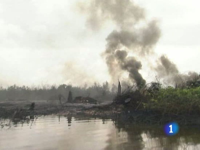 El Delta del río Níger, en Nigeria,  se producen constantes vertidos de petróleo desde hace 50 años | Ver