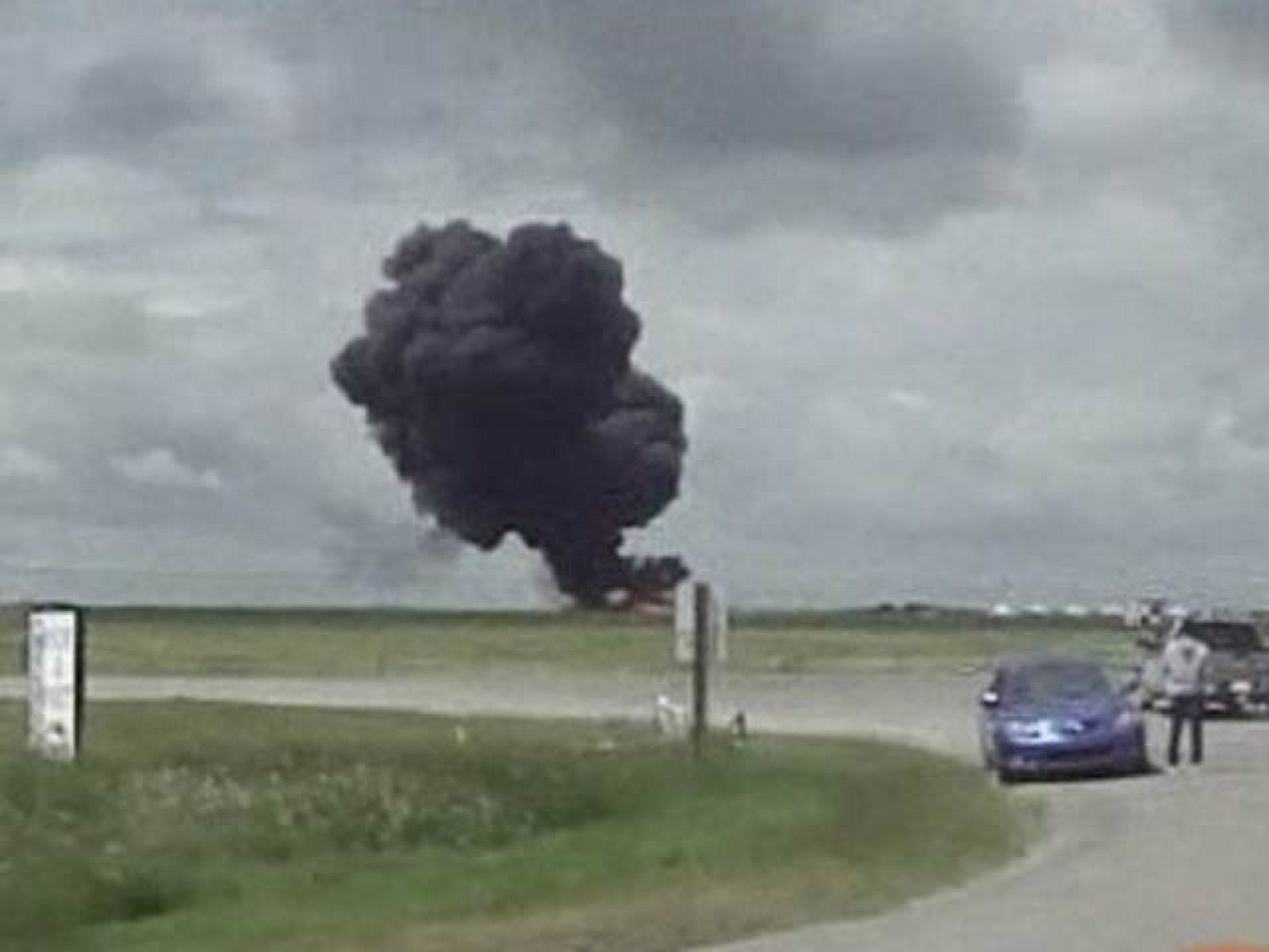 Susto en un ensayo aéreo en Canadá | Ver