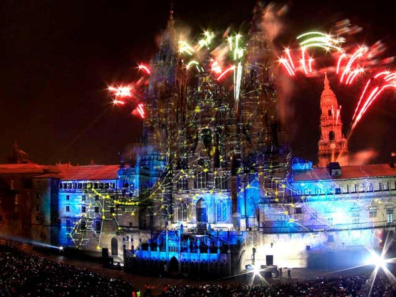 Espectáculo de luz y sonido en el Día del Apóstol Santiago