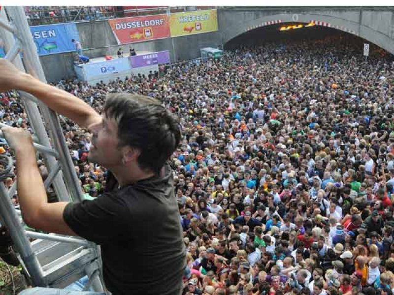 Imágenes grabadas en el túnel de la Loveparade antes de la tragedia