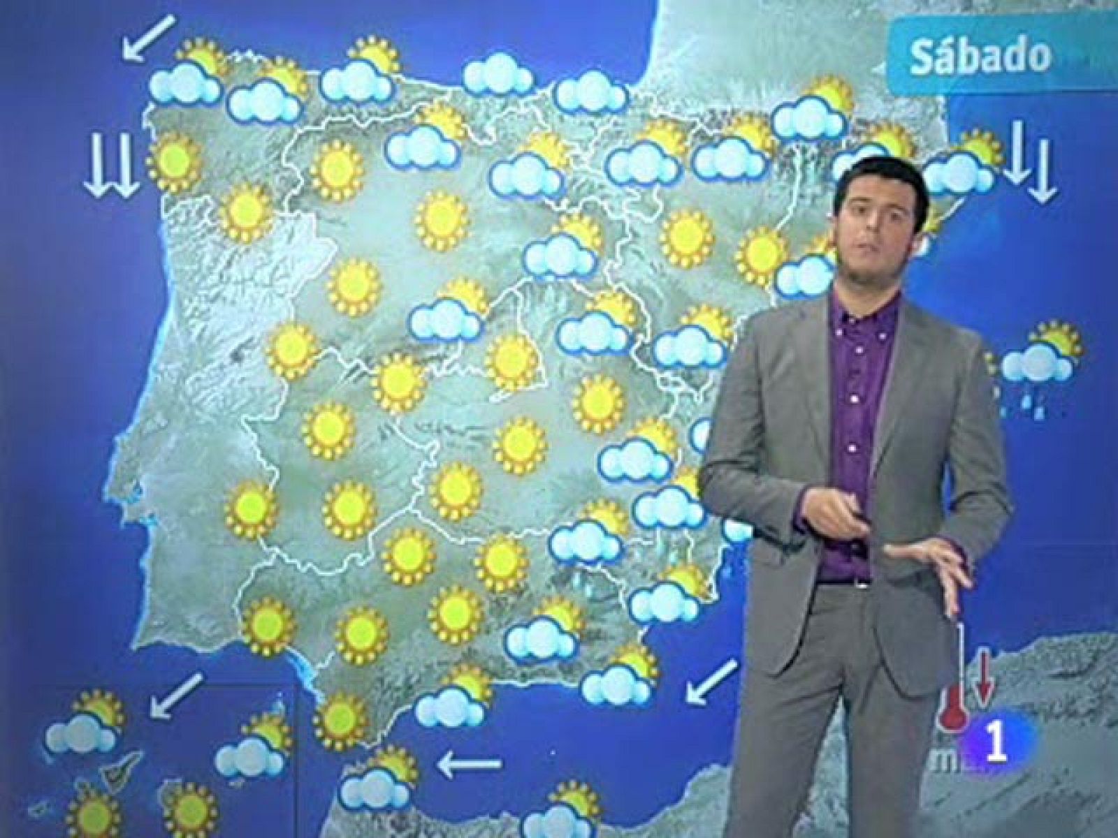 El Tiempo - Chubascos en el área mediterránea y en el Cantábrico y despejado en el resto - 13/08/10 - El tiempo | Ver