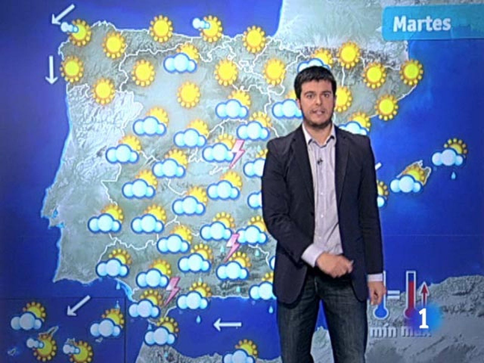 El Tiempo - Lluvias en el sureste de la Península y predominio de poco nuboso en el resto - 16/08/10 - El tiempo | Ver