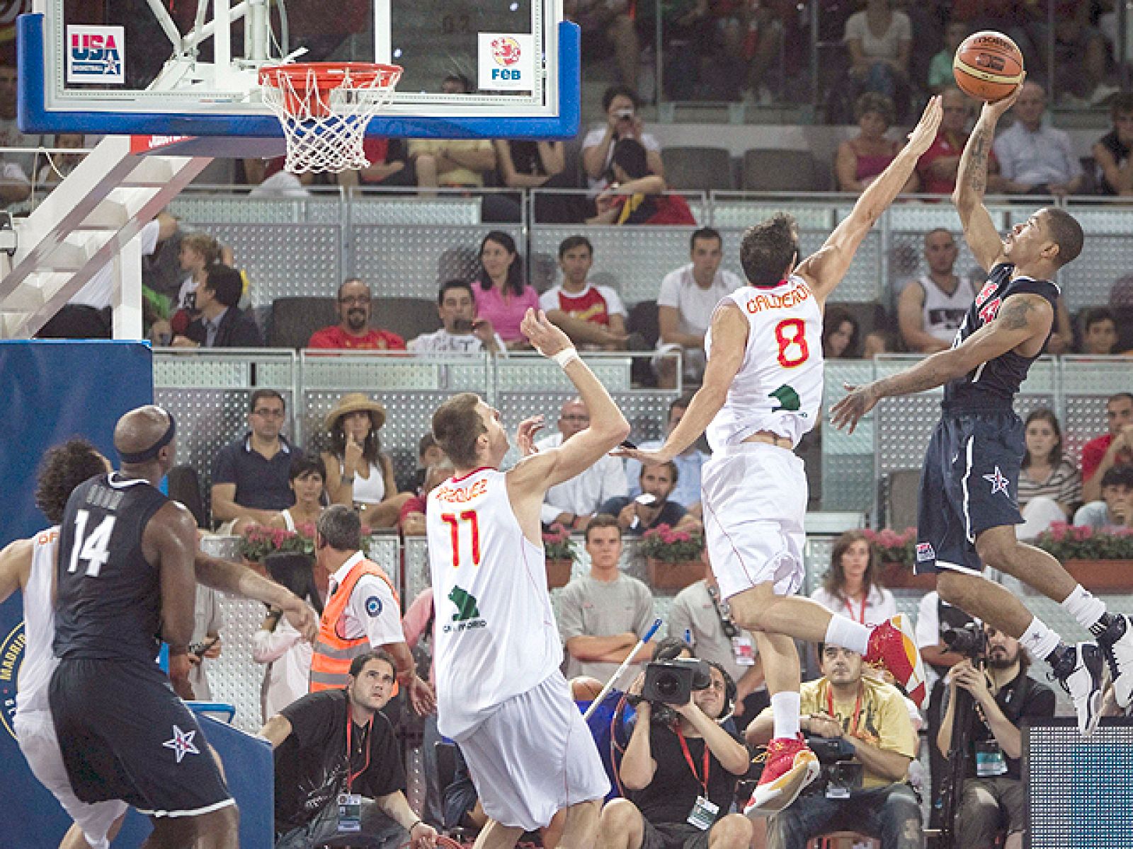 La selección española de baloncesto perdió por 85-86 frente a EEUU en la caja Mágica en eúltomo partido de preparación antes del mundial de Turquía.