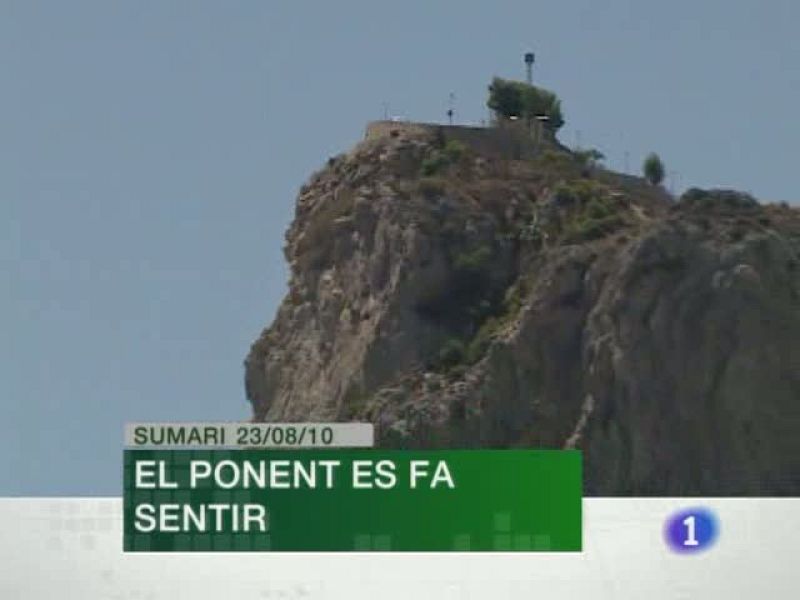 L'Informatiu. Informativo Territorial de la C. Valenciana (23/08/10)