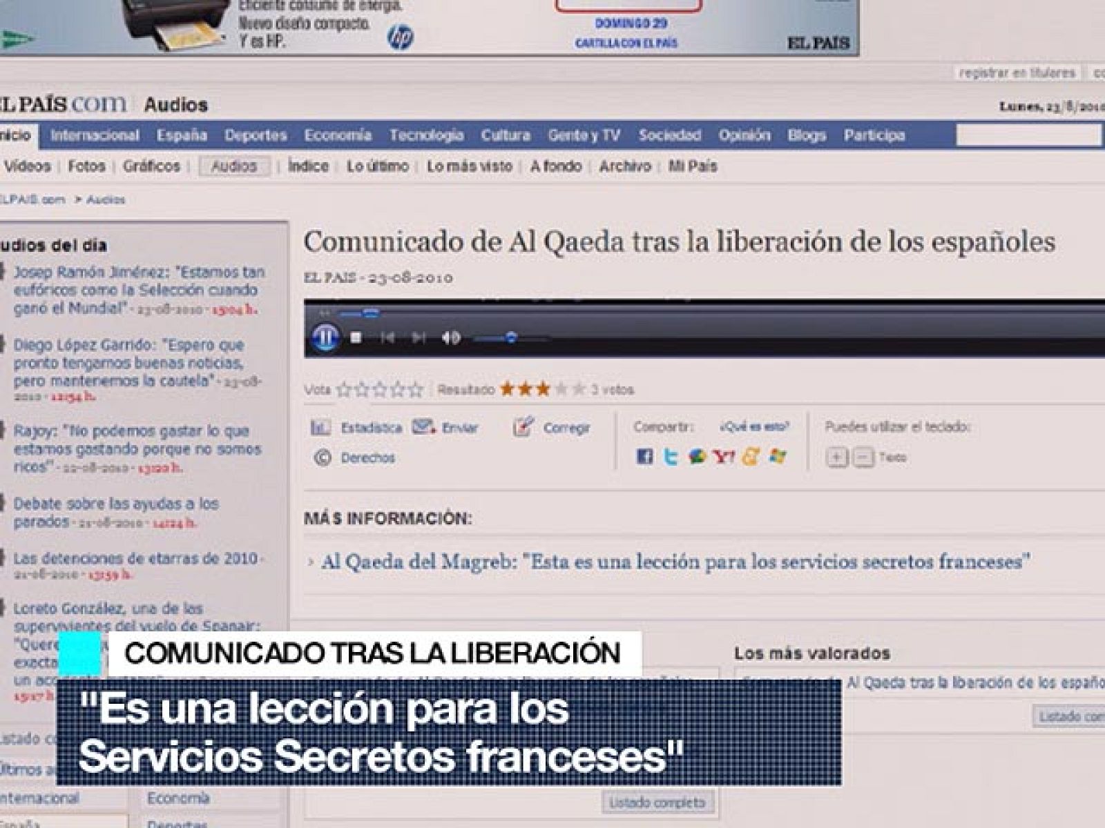 Comunicado de Al Qaeda: "Es una lección para los Servicios Secretos franceses" | Ver