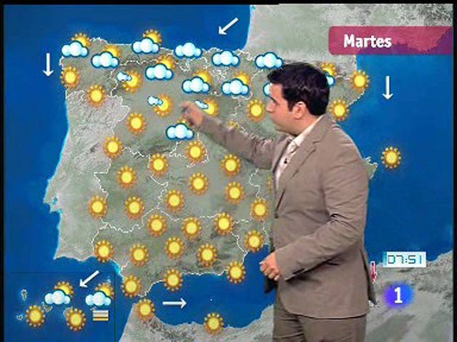 El Tiempo - Temperaturas altas en el sur y en descenso notable en el Cantábrico - 24/08/10 - El tiempo | Ver