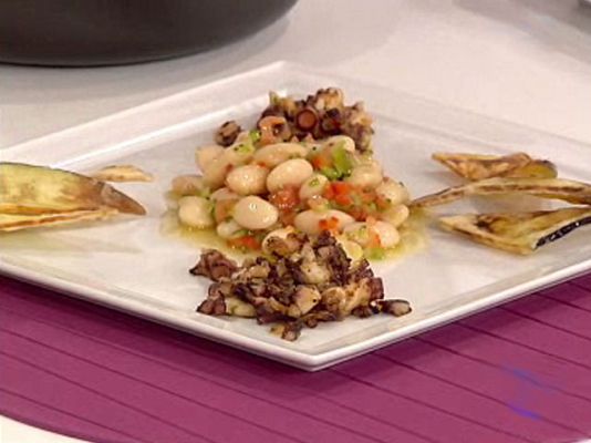 RTVE Cocina - Ensalada de judiones con pulpo