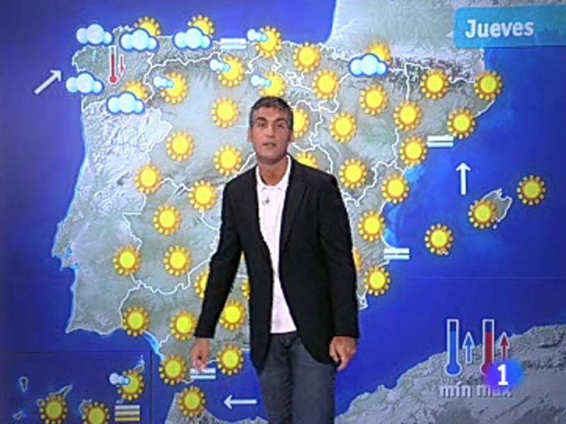 El Tiempo - Nuboso en Galicia con posibilidad de lluvias débiles y despejado en el resto de España - 25/08/10 - El tiempo | Ver