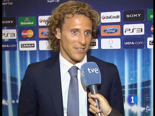 Champions League - Forlán huye de los halagos