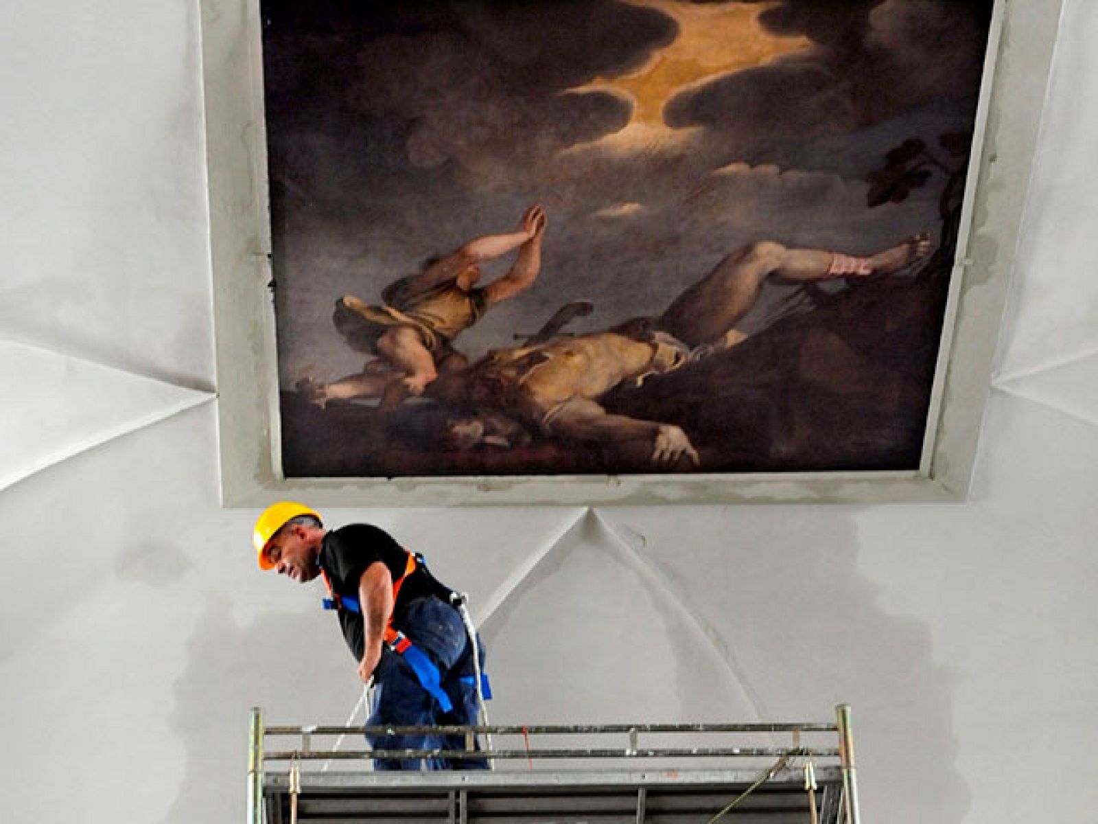 La obra "David y Goliat" de Tiziano resulta dañada por el agua utilizada para apagar un incendio | Ver