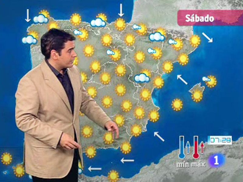 Cielos poco nubosos en la mayor parte del país