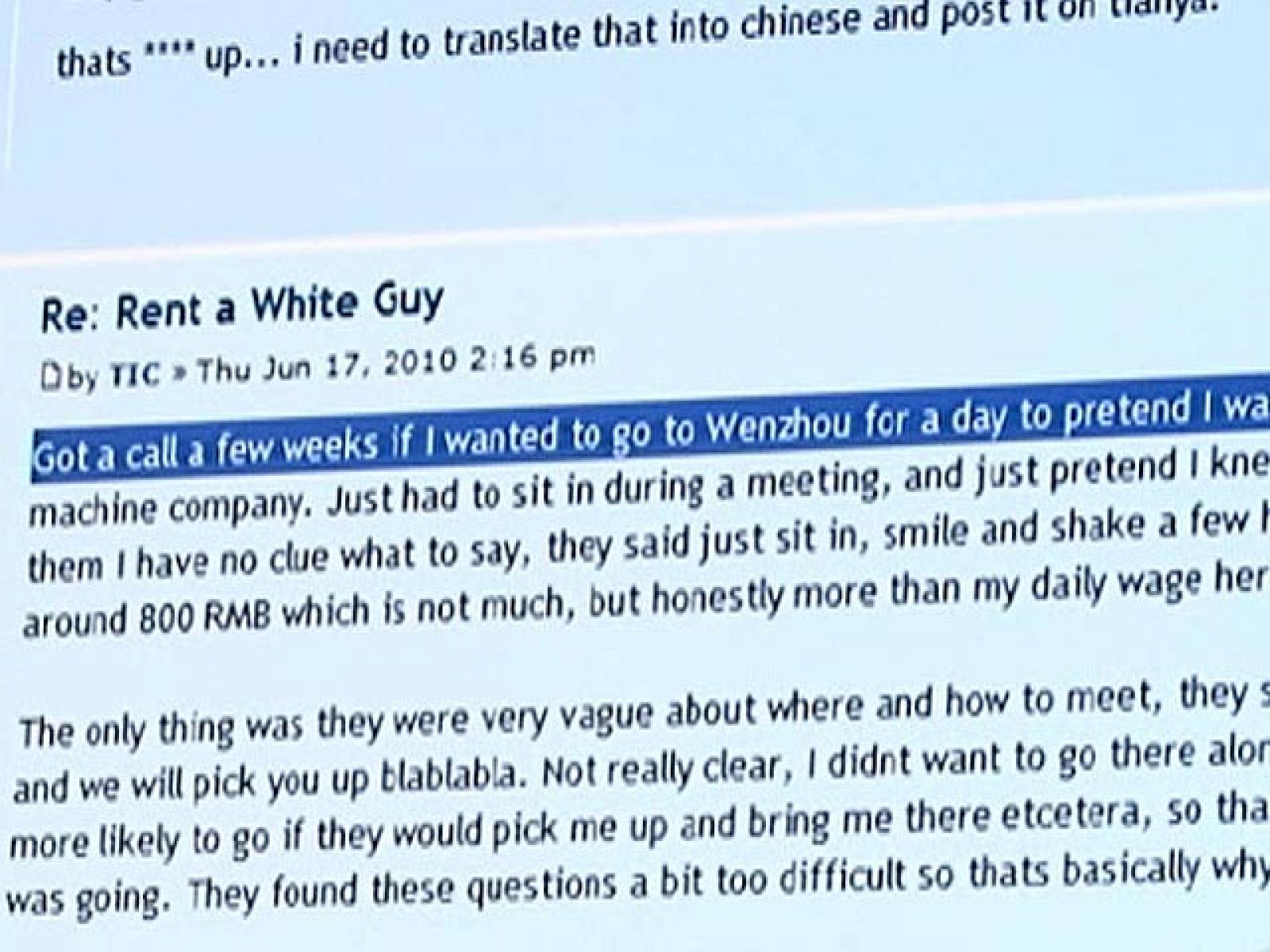 Reporteros del telediario - Empresas chinas contratan falsos ejecutivos para dar una imagen más internacional - Reporteros del Telediario | Ver