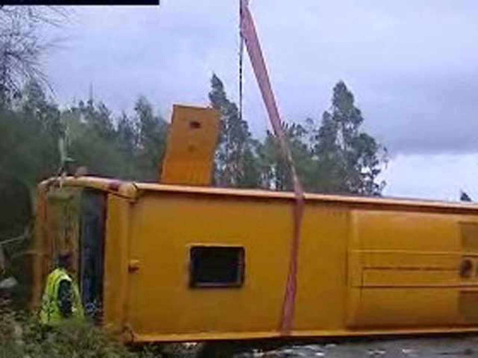 Un accidente de autobús deja un muerto en Pontevedra