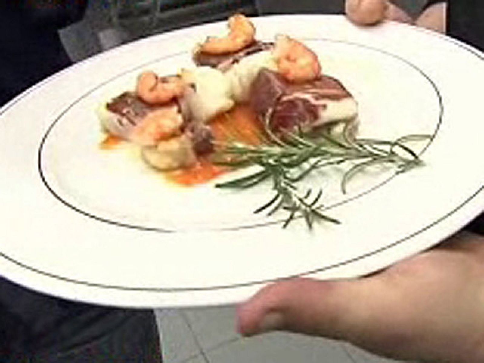 Rape envuelto en jamón