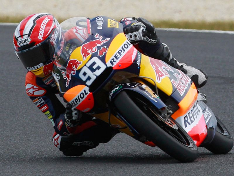 El español Marc Márquez (Derbi), ganó en Australia, y dio un gran paso de cara a hacerse con el título mundial de 125 c.c. Pol Espargaró (Derbi) y Nico Terol (Aprilia), fueron segundo y tercero, respectivamente.