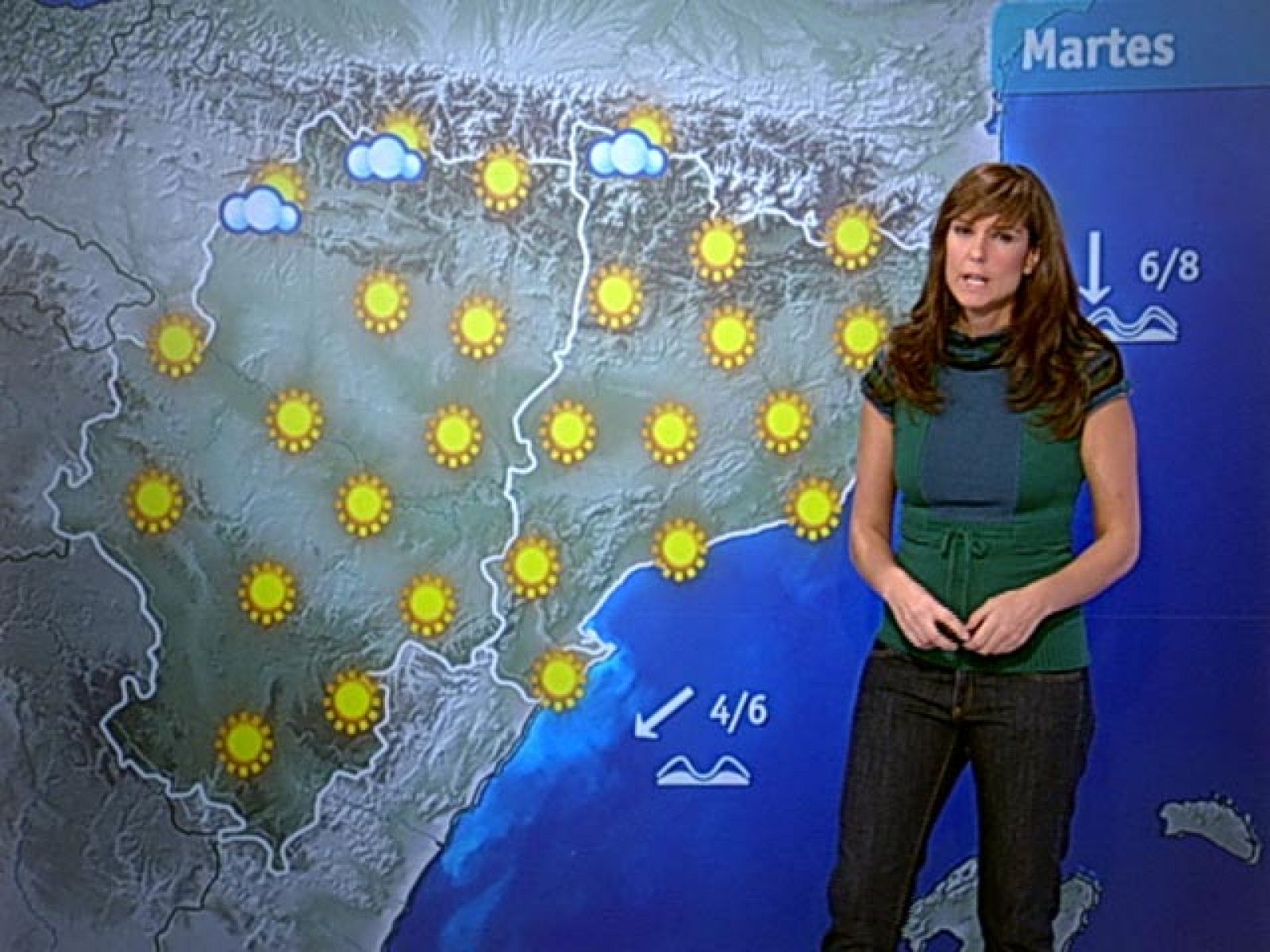 El Tiempo - Nubes en el Cantábrico y ligera subida de las temperaturas máximas - 18/10/10 - El tiempo | Ver