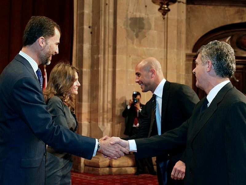El portero Pepe Reina ha estado con TVE antes de recibir los Premios Principes de Asturias.