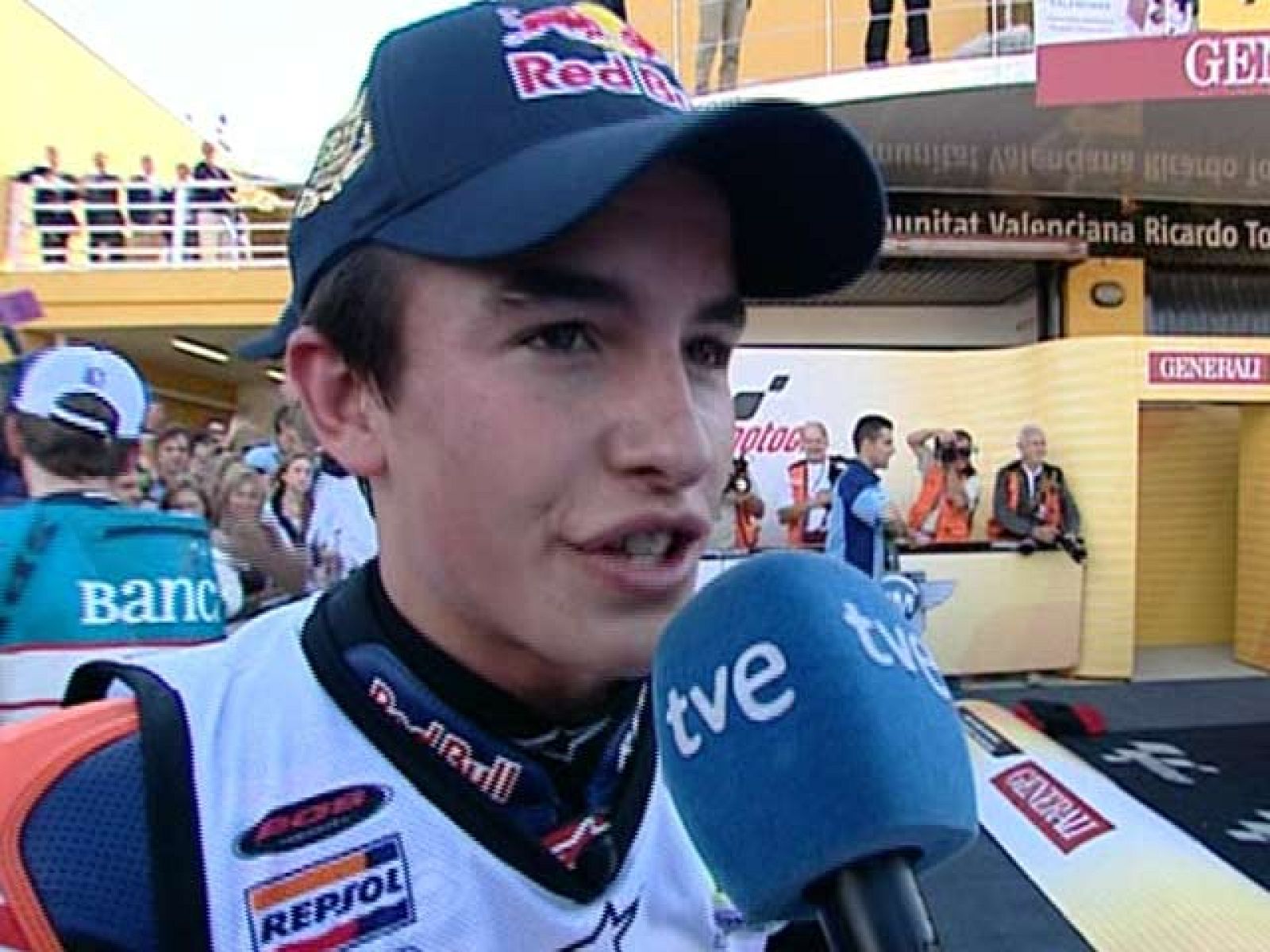 El piloto de 125cc Marc Márquez se ha mostrado muy contento con su primer título mundial conseguido en el Circuit Ricardo Tormo de Valencia.