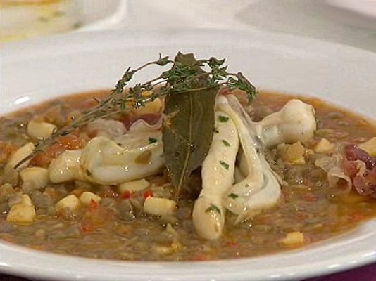 RTVE Cocina - Lentejas con calamares