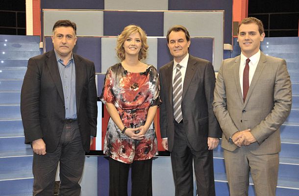  - Mas, Puigcercós y Rivera en TVE