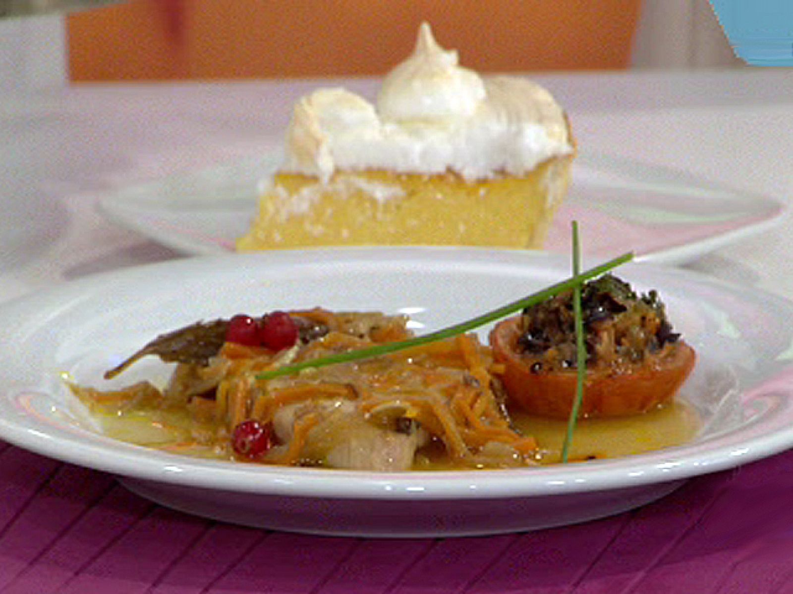 Saber cocinar - Atún en escabeche con pastel de espinacas - RTVE Cocina | Ver